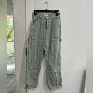 Sage Green Garage Wide Leg Carpenter Pants